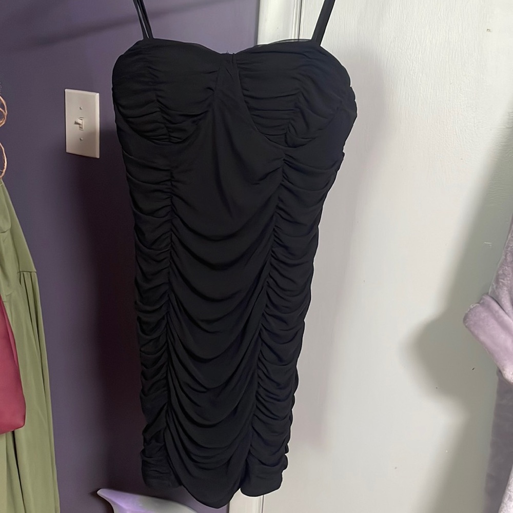Black mini dress